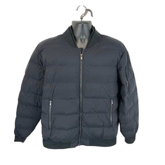 Tesla Motors Puffer Jacket Black Size Large Bomber Mens Employee Jacket - Picture 1 of 11
